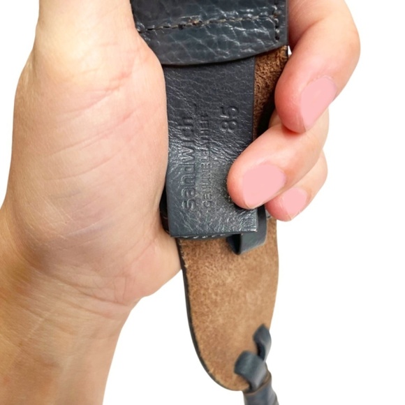 Charcoal Gray Leather Belt 🤍 - Picture 5 of 8